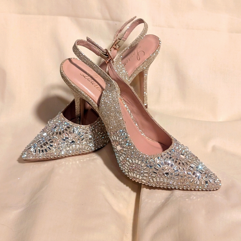 Lauren Lorraine Rachel2 Size 6 Bejeweled Heels